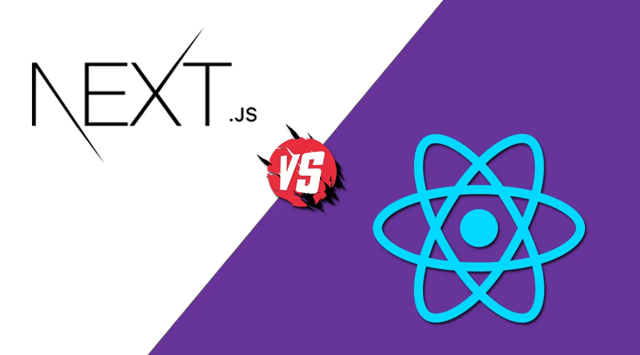 Next.js vs React.js logo